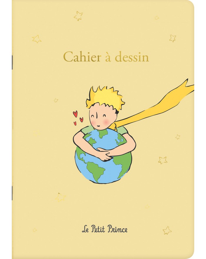 KIUB Carte Horizontale dor/ée Le Petit Prince 10x15 cm La Rose